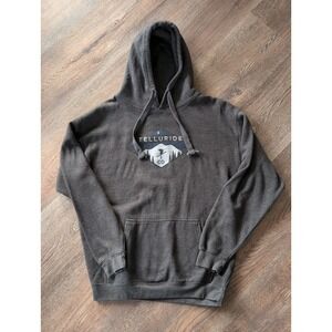 Ouray Sportswear Telluride Colorado Skier Hoodie Charcoal Gray Large 31015
